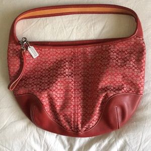 Like New Red Coach Signature Purse